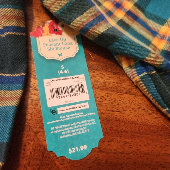 Pioneer Woman Lace Up Blouse - Picture 4 of 8